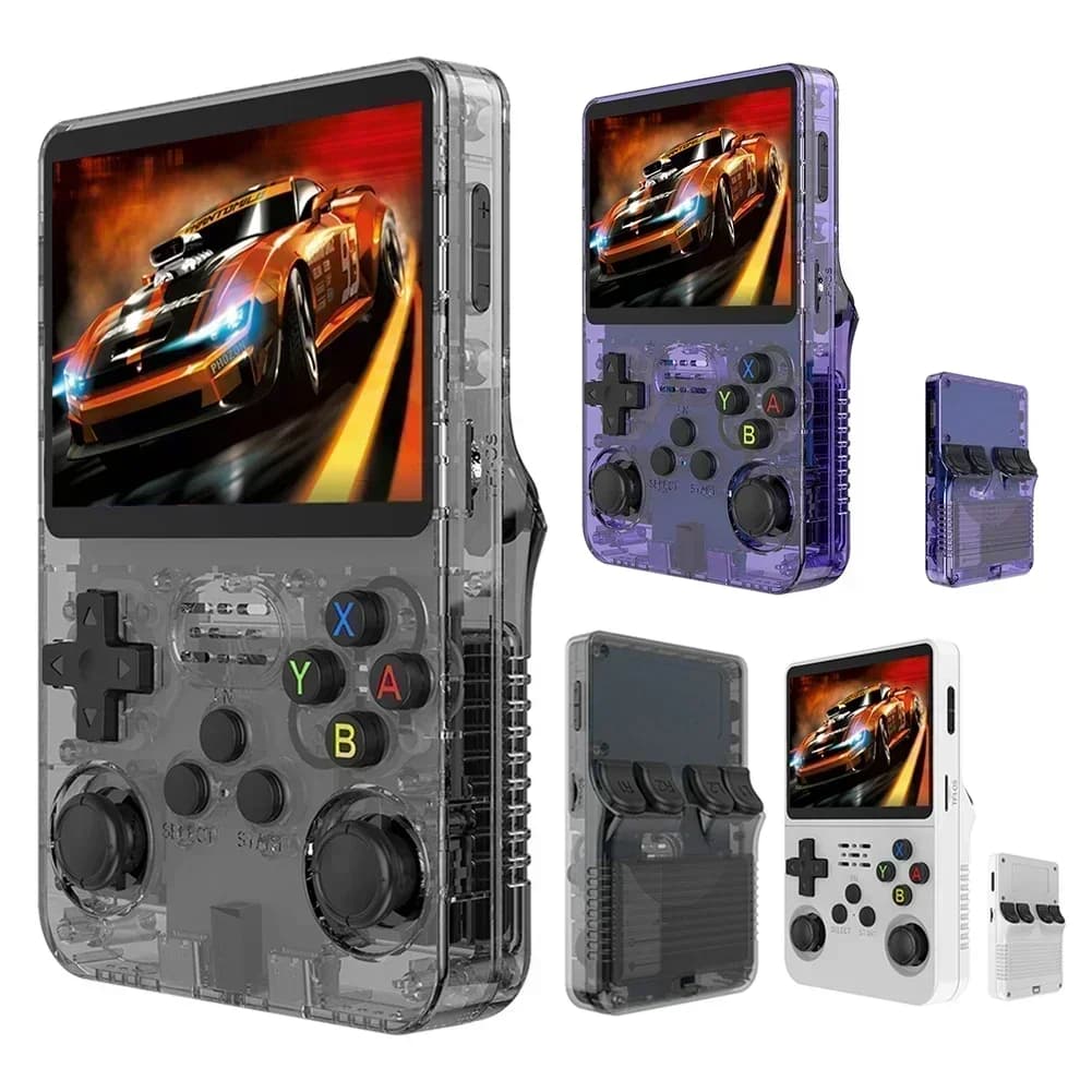 The new R36S handheld game high-definition simulator game console with dual control joystick offers a vast array of games